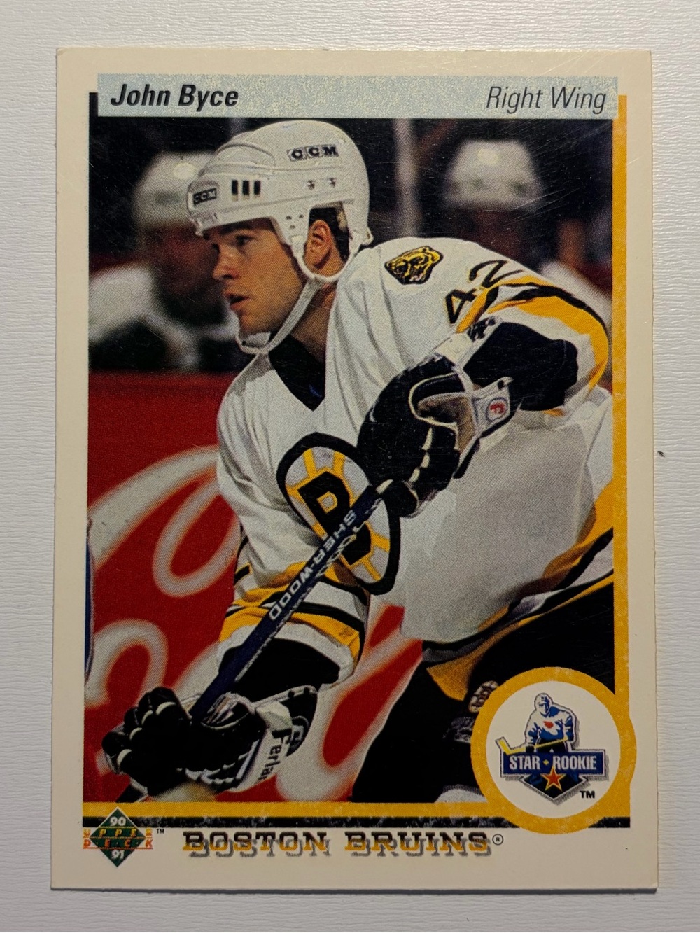 John Byce #25 Bruins 1990 Upper Deck Card